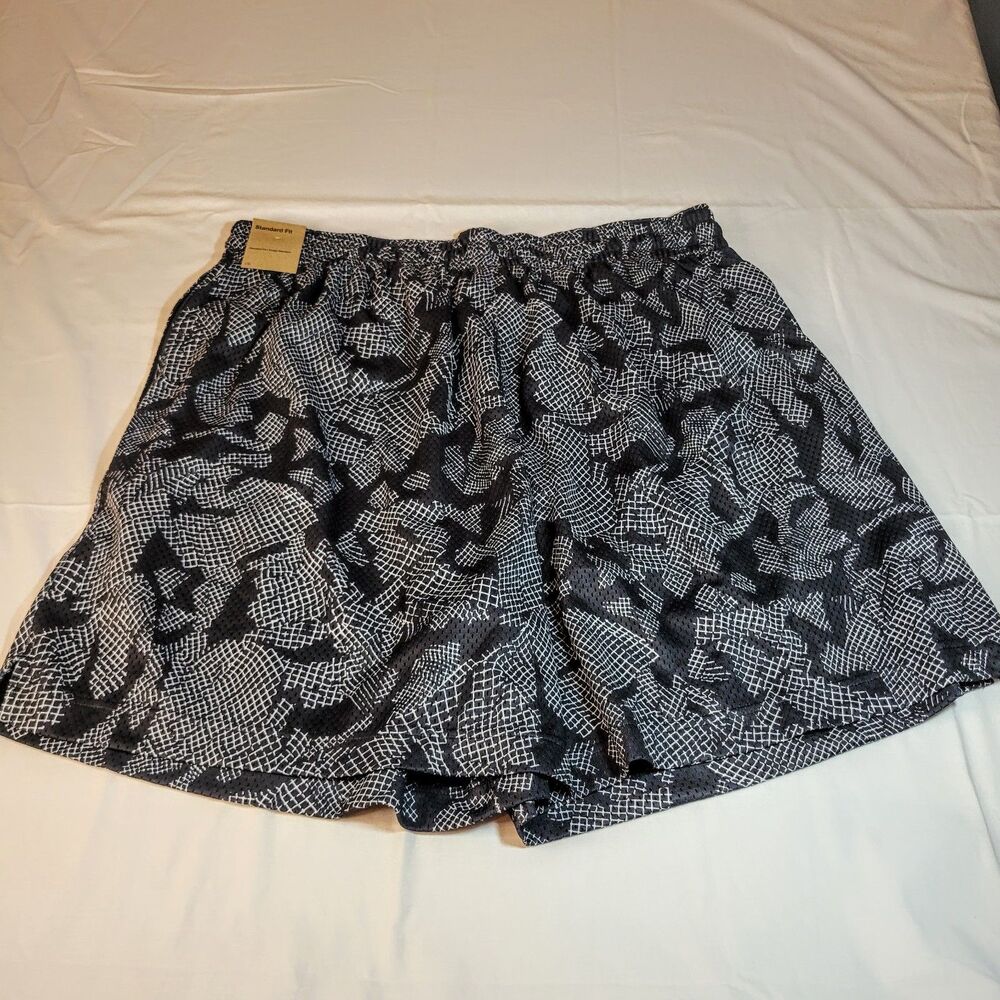 Nike Dri Fit XXL Swoosh Fly Basketball Shorts Women Black Mesh Printed Grid